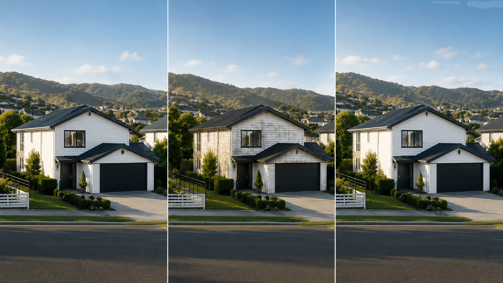 Illustration of a home and its exterior condition record